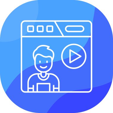 video. Web simgesi basit illüstrasyon