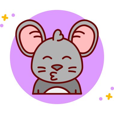 Şirin fare çizgi film vektör tasarımı