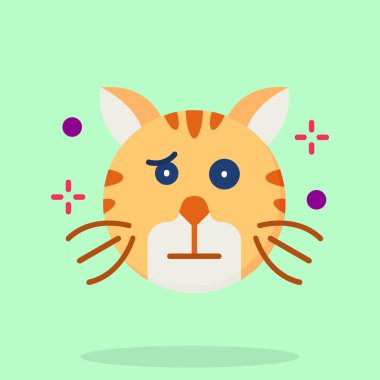 Kedi simgesinin vektör illüstrasyonu