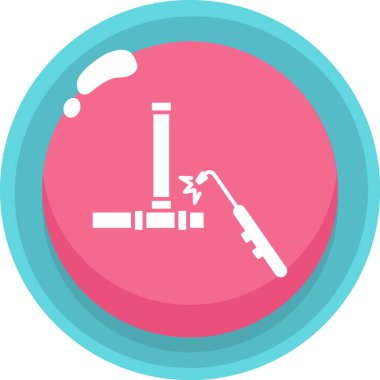 Pipo içmek. Web simgesi vektör illüstrasyonu