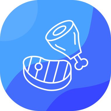 Bir fırça simgesinin vektör illüstrasyonu