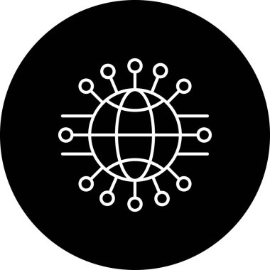 ağ bağlantısı vektör çizgisi simgesi