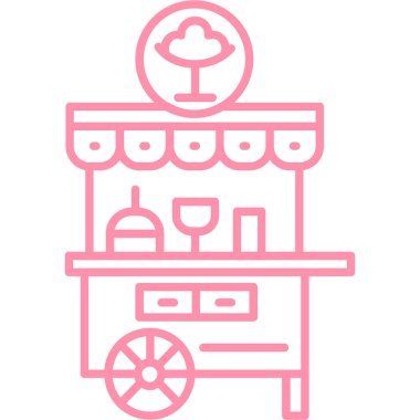 Bir kahve makinesi simgesinin vektör çizimi