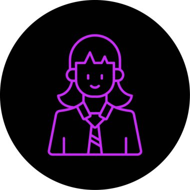 Kadın simgesinin vektör illüstrasyonu