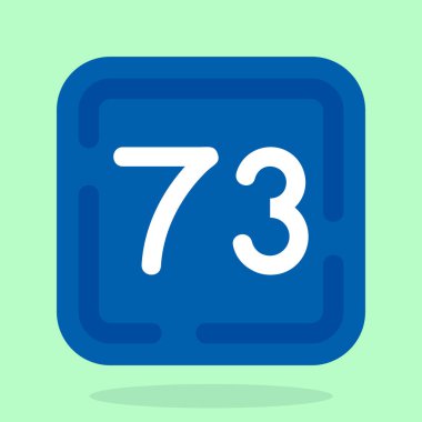 Düz dizaynda yedinci simge