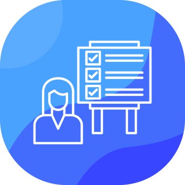 Kontrol listesi. Web simgesi basit illüstrasyon