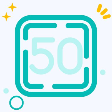 Beyaz arkaplanda izole edilmiş çizgi 80 derece ikon. Sanal derece işareti. Sıcaklık 60 derece. Sanal fotoğraf. Renkli özet kavramı.