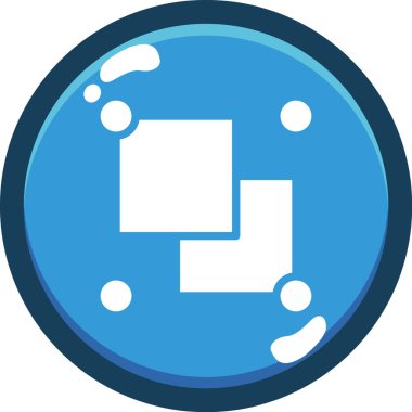 Bir dairenin mavi simgesinin vektör çizimi