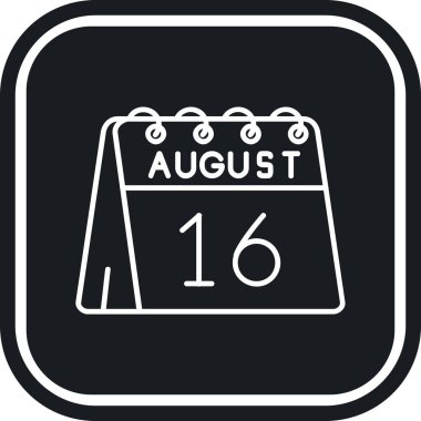 1 Ağustos simgesi, gündüz takviminin vektör illüstrasyonu