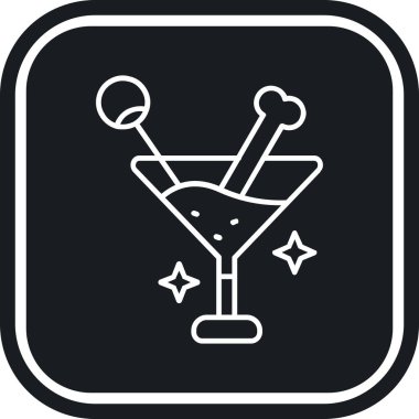 Projeniz için vektör kokteyli simgesi