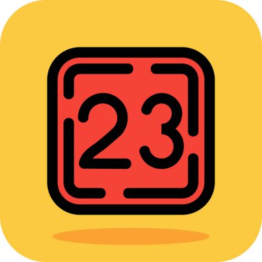 22 saat simge vektör illüstrasyonu