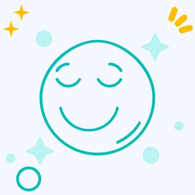 Moda tarzında izole edilmiş tebessüm simgesi