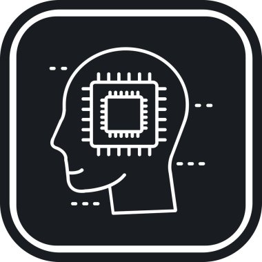 Beyin simgesi, vektör illüstrasyonu