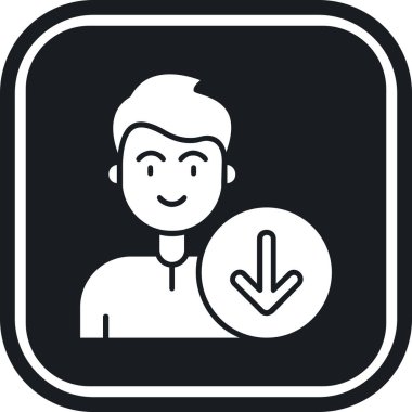 man simgesi vektör illüstrasyonu