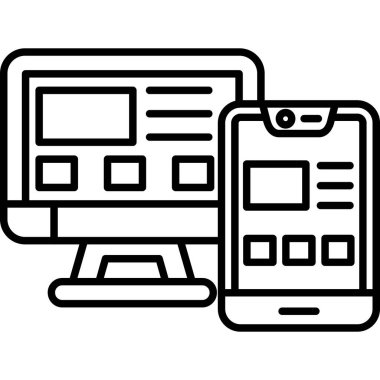 Web tasarım ikonu tasarım vektör çizimi