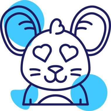 hayvan yüzü simgesi ile doldurulmuş dış hat biçimi