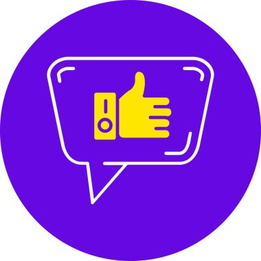 Başparmak yukarı. Basit ağ simgesi