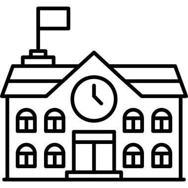 Okul binası. Basit tasarım