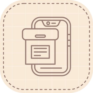 Mobil kutsal kişilerin resmi, vektör çizim