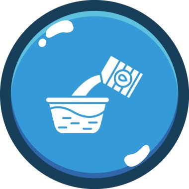 Mavi bir simgenin vektör illüstrasyonu