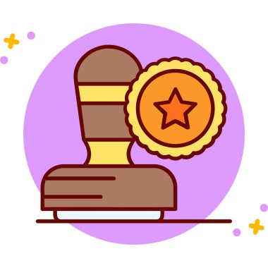 Kupa ikonlu madalya ödülü, düz vektör tasarımı