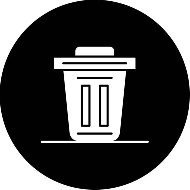 Çöp simgesinin vektör illüstrasyonu