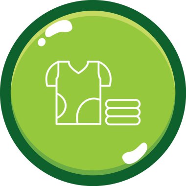 Tişört ve şort ikonu. Basit vektör illüstrasyonu