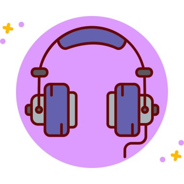 kulaklık simgesi vektör illüstrasyonu