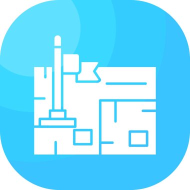 vektör fabrikası simgesi, vektör illüstrasyonu