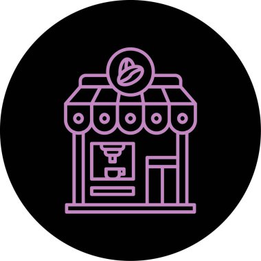 Kahve simgesinin vektör illüstrasyonu