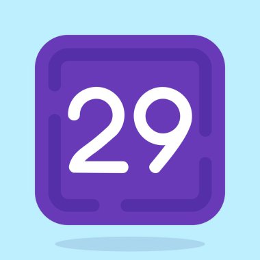 20 numaralı simge. iki numara sayı vektörü.