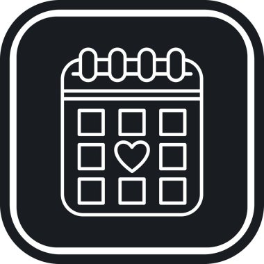 takvim tarihi simgesi ana hat biçiminde