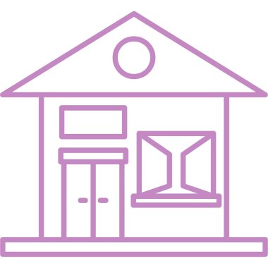 Ev. Web simgesi basit illüstrasyon