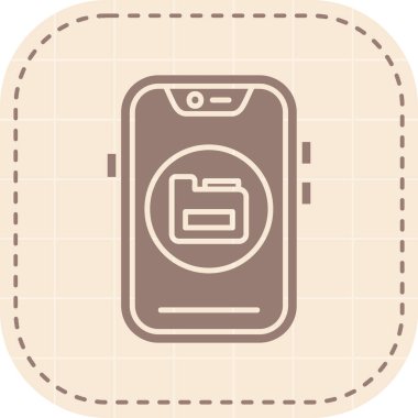 Akıllı telefon. Web simgesi basit illüstrasyon