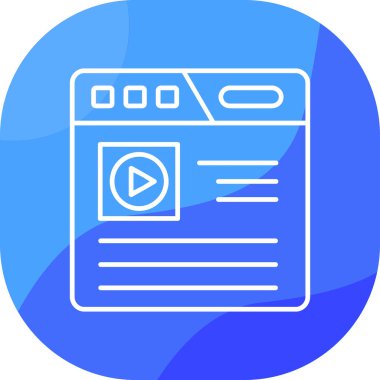 video. Web simgesi basit illüstrasyon