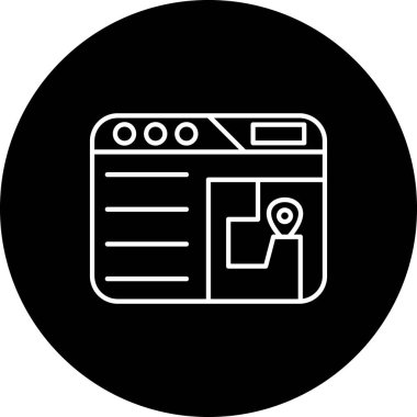 tarayıcı simgesi vektör illüstrasyonu