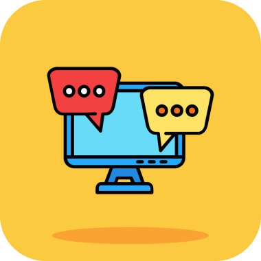 Sohbet simgesi vektör illüstrasyonu