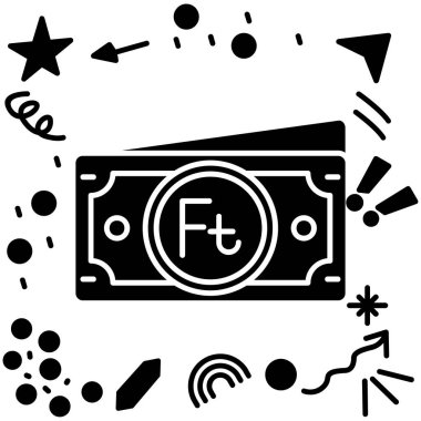 Dolar banknot simgesi, vektör illüstrasyonu