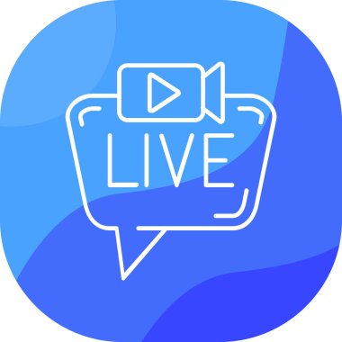 Vektör içinde canlı yayın simgesi. Logotype