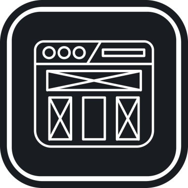 Web tasarım simgesi, vektör illüstrasyonu