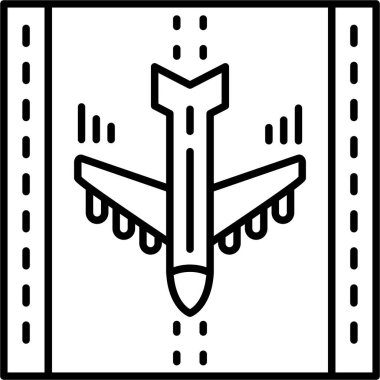 Askeri uçak vektör simgesi