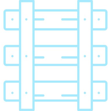 Ahşap çit ahşap ikonu - taslak biçimi