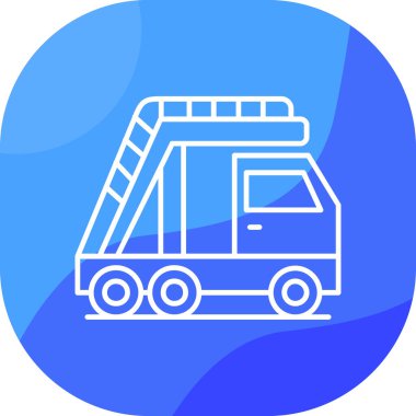 Bir araba simgesinin vektör illüstrasyonu