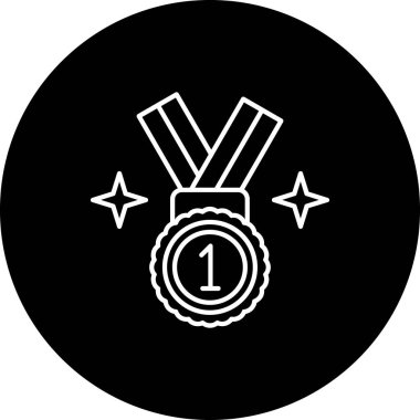 Madalya simgesi, vektör illüstrasyonu