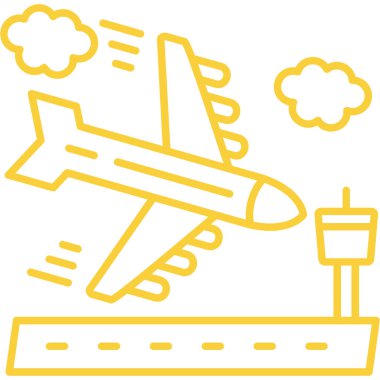 Havaalanı düzlemi simgesi ana hat biçiminde