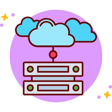 Bulut. Web simgesi basit tasarım