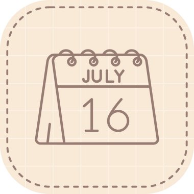 Ayın bir gününde 25 Temmuz takvim simgesi