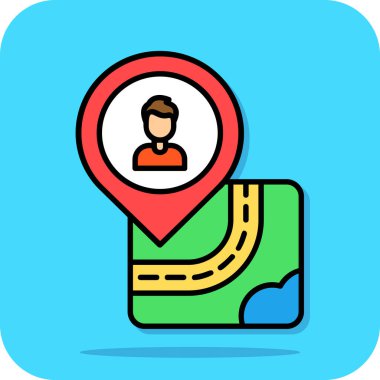 harita gezinme simgesi vektör illüstrasyonu