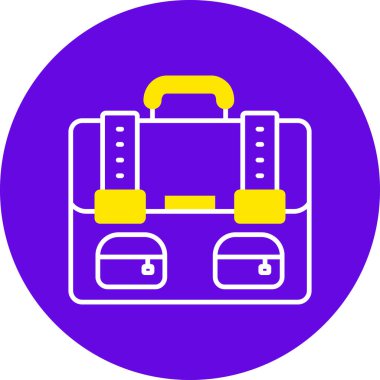 Bavul. Web simgesi basit illüstrasyon