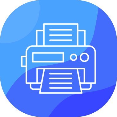 Yazıcı. Web simgesi basit illüstrasyon